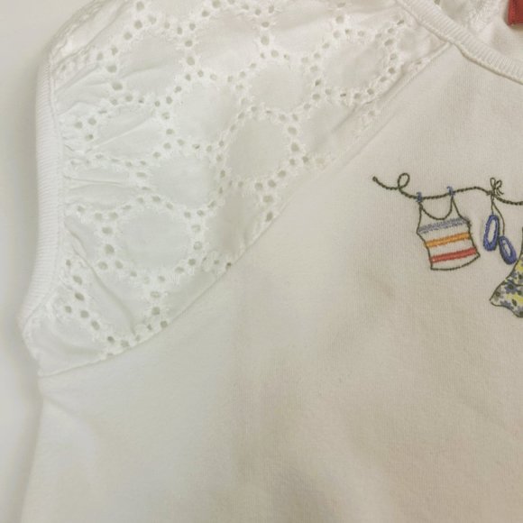 NWT Gymboree Girl Embroidered Pocket Skort & Clothesline Eyelet Sleeve Tee Size - Picture 8 of 9